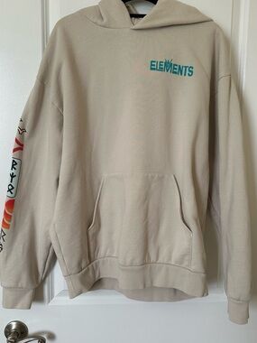 Element Men's Beige Hoodie Sweatshirt